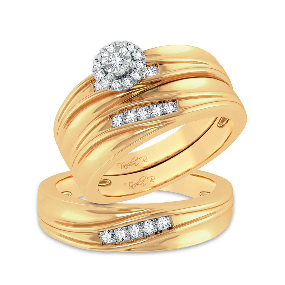 14K 0.20CT Diamond Trio Set