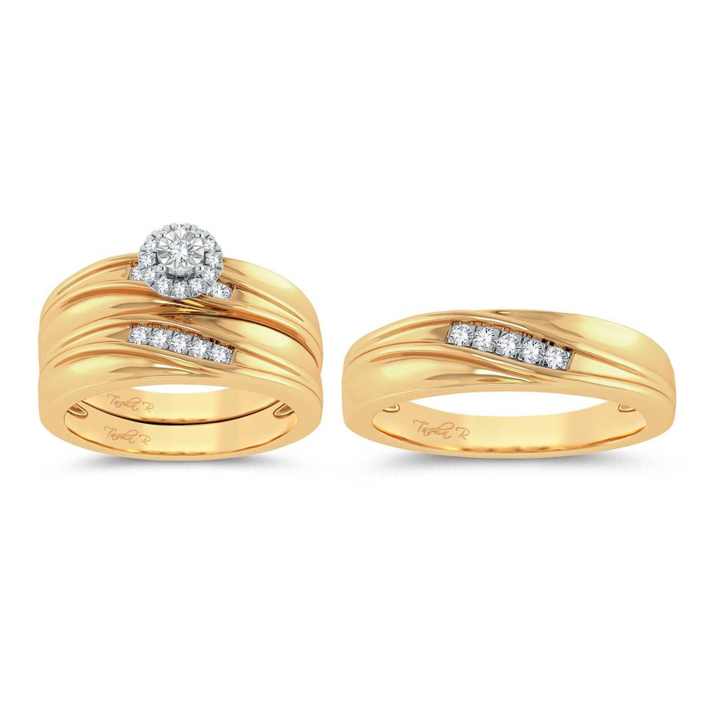 14K 0.20CT Diamond Trio Set