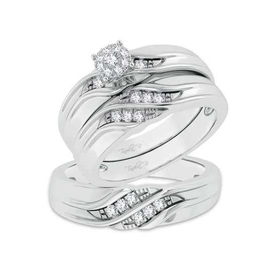 14K 0.20CT Diamond Trio Set