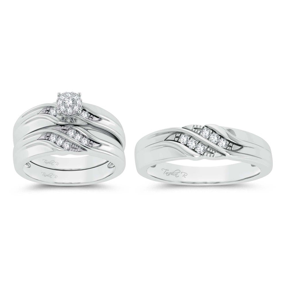 14K 0.20CT Diamond Trio Set