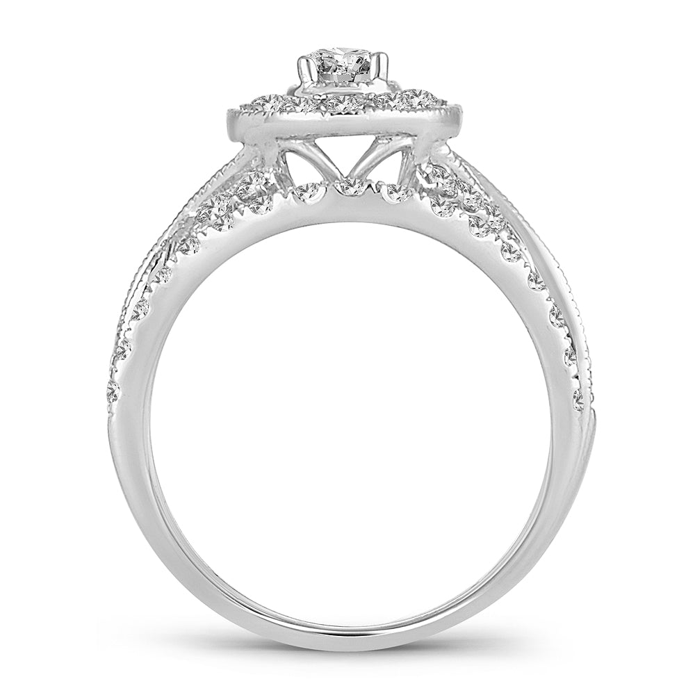 14K 1.00CT Diamond Bridal Ring