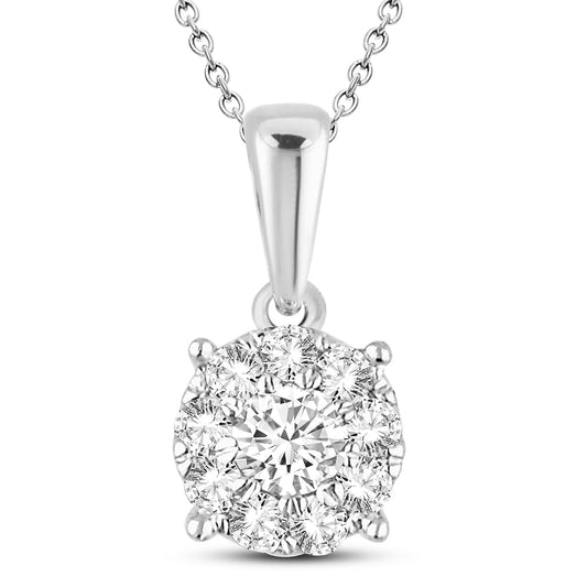 14K 0.25CT Diamond Pendant