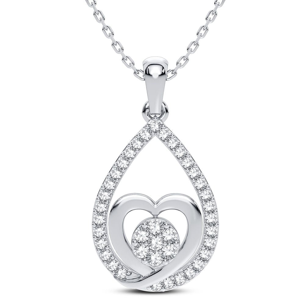 14K 0.25CT Diamond Pendant