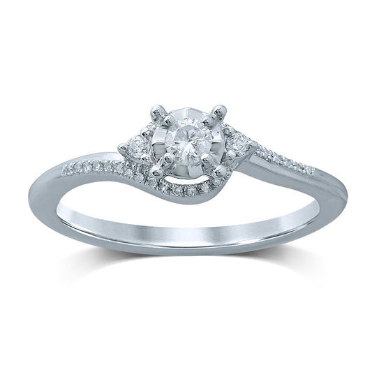 14K 0.19CT Diamond Ring