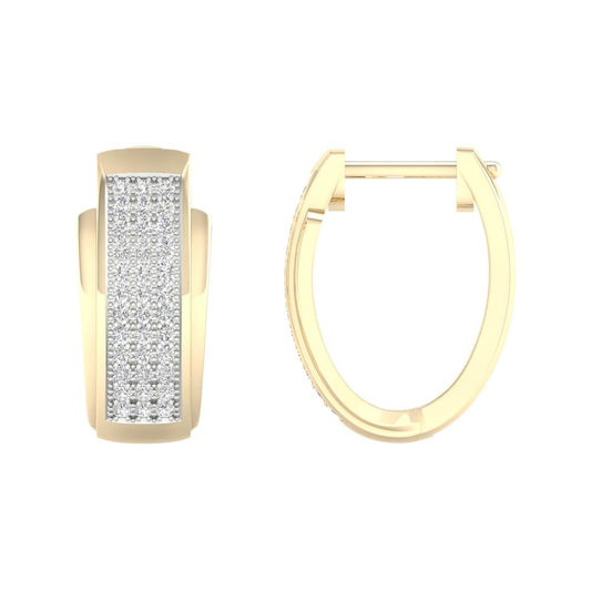 10K 0.25CT Diamond Hoops