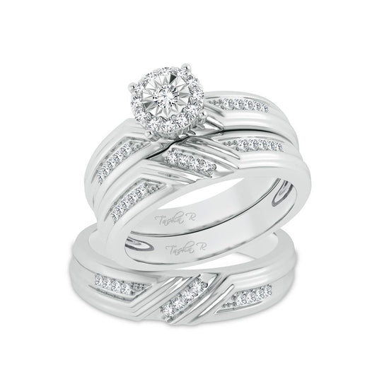 14K 0.43CT Diamond Trio Set