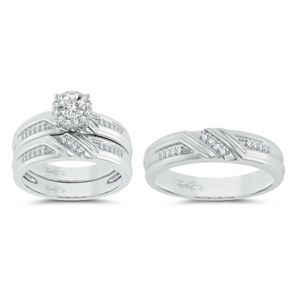 14K 0.43CT Diamond Trio Set