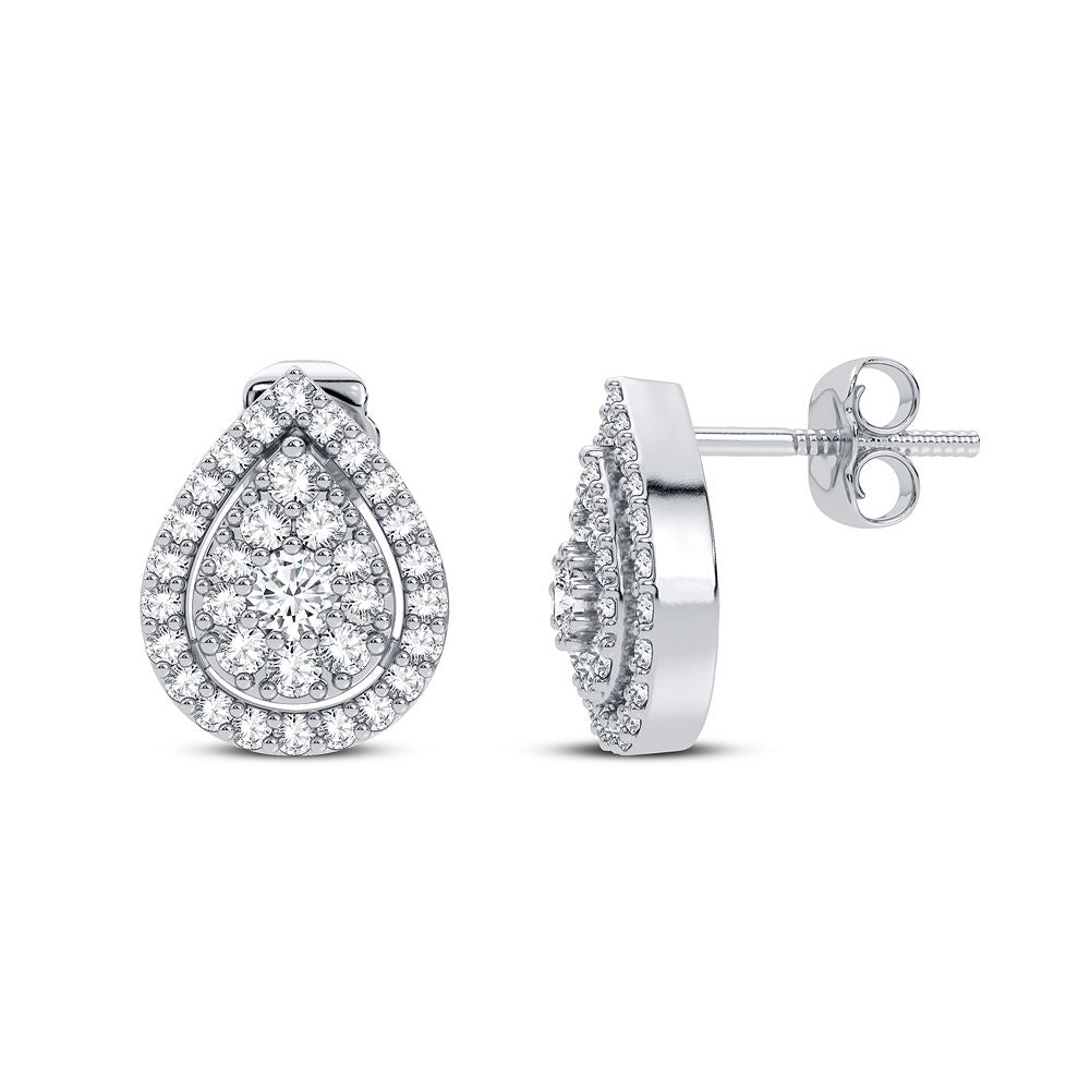 14K 0.31CT Diamond Earring