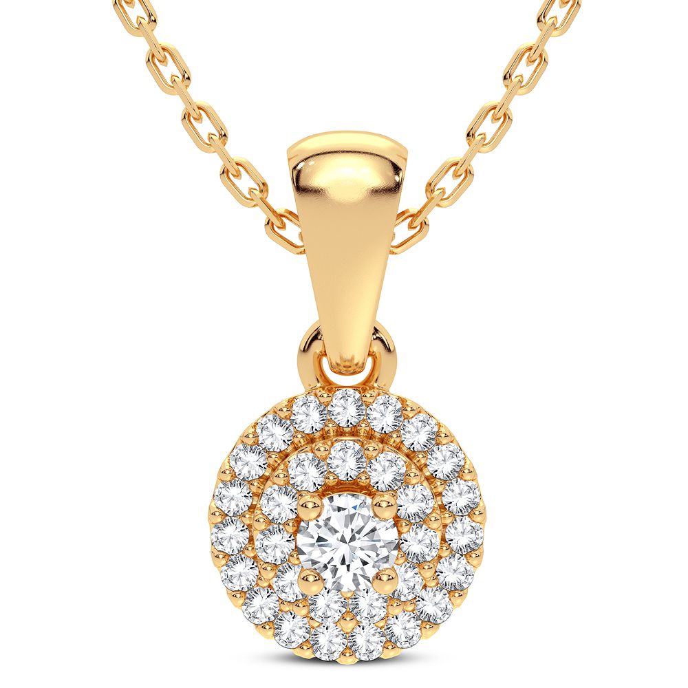 14K 0.15CT Diamond Pendant