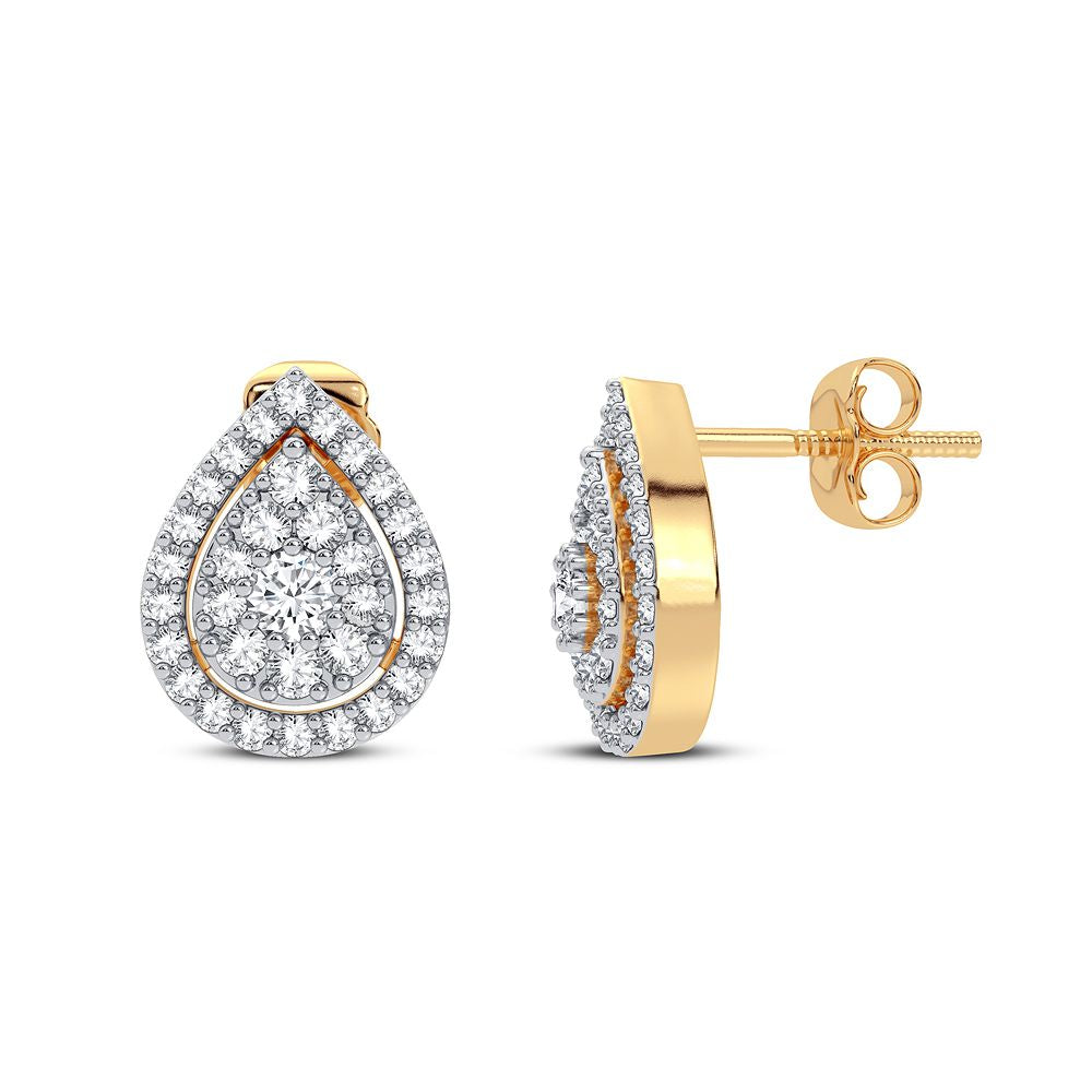 14K 0.31CT Diamond Earring