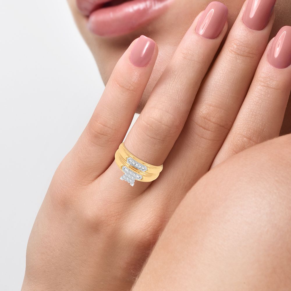 14K 0.33CT Diamond Trio Set
