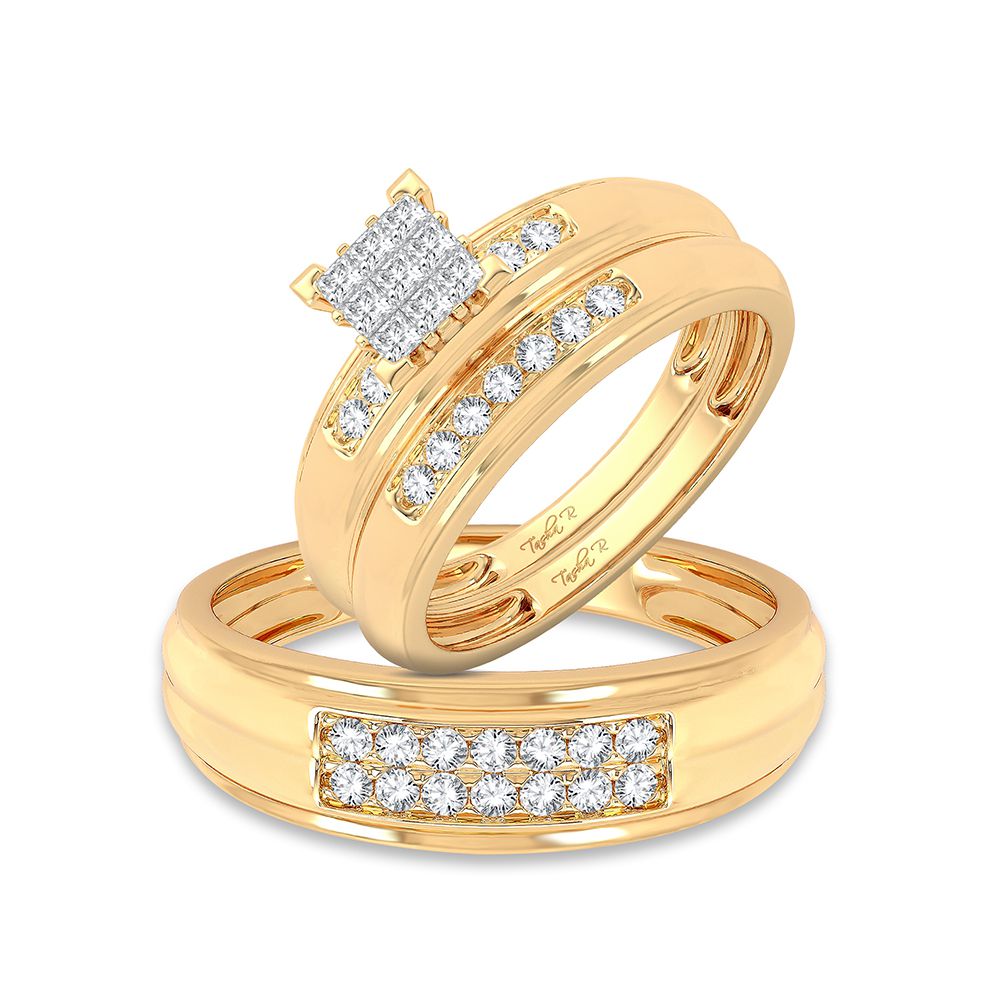 14K 0.50CT Diamond Trio Set