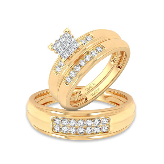 14K 0.50CT Diamond Trio Set