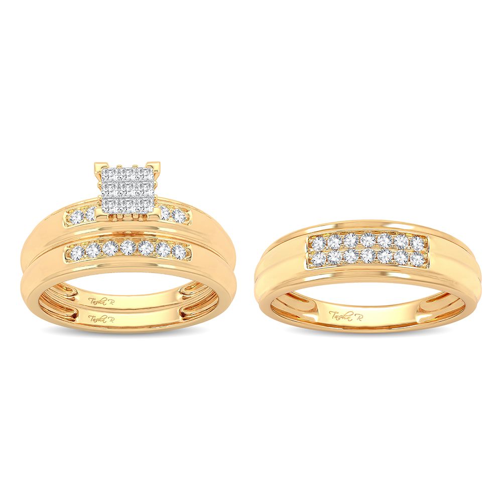 14K 0.50CT Diamond Trio Set