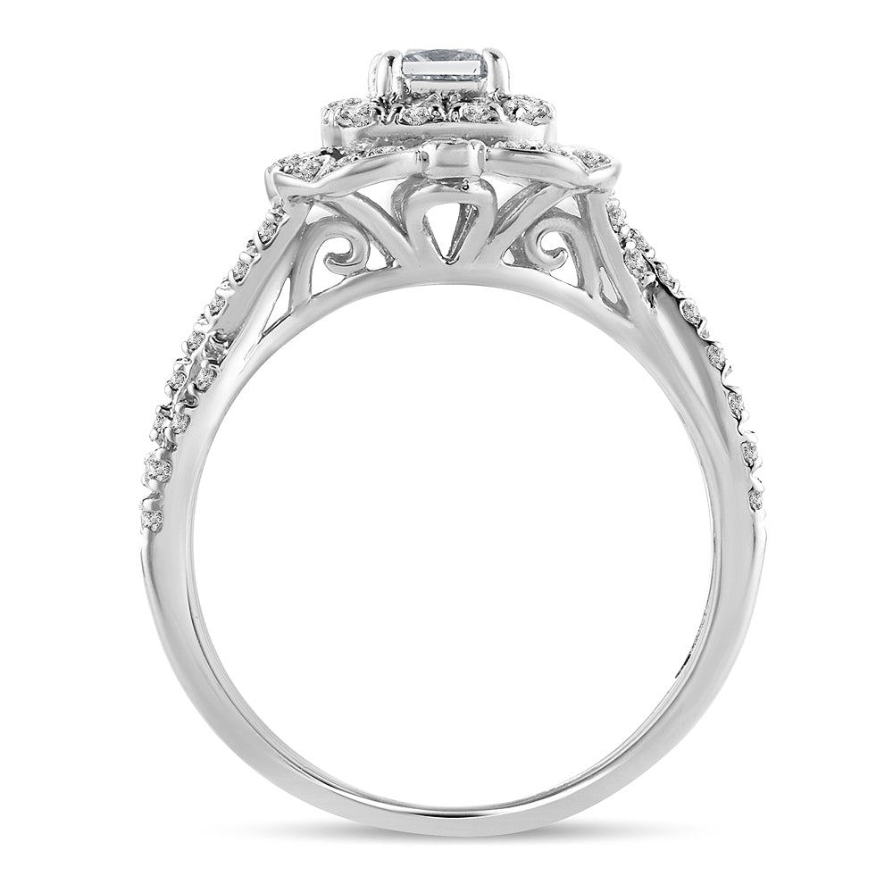 14K 1.00CT Diamond Bridal Ring