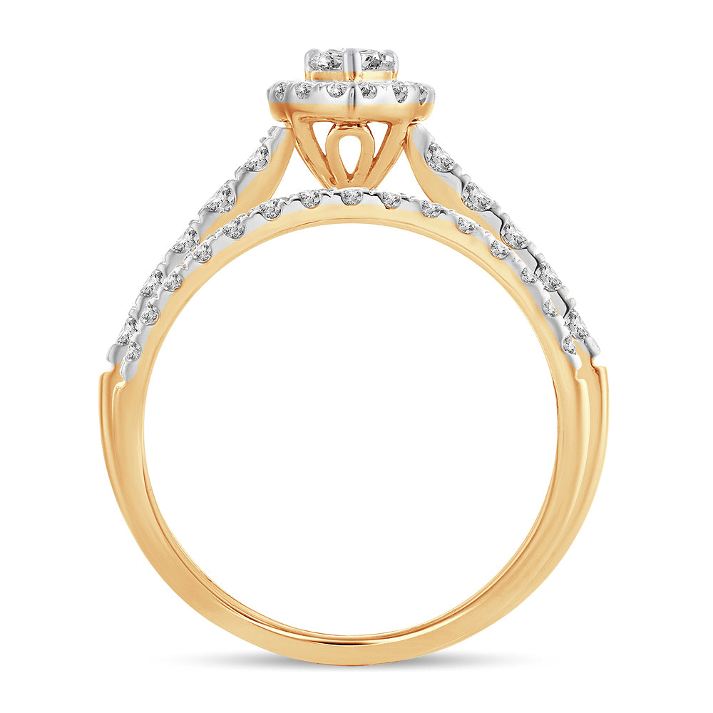14K 1.00CT Diamond Bridal Ring