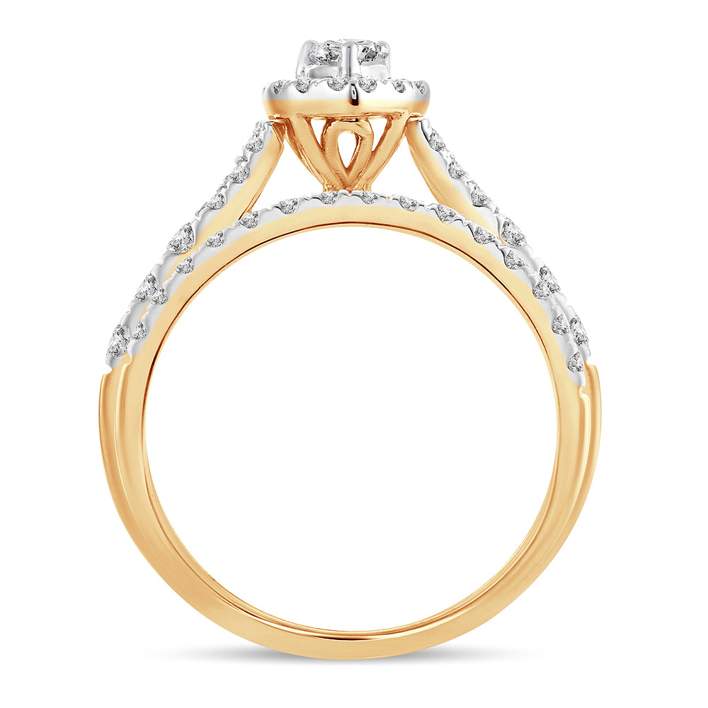 14K 1.00CT Diamond Bridal Ring