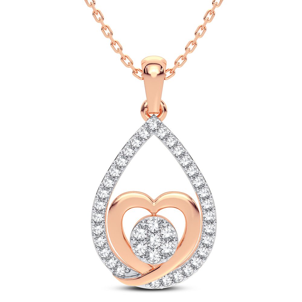 14K 0.25CT Diamond Pendant