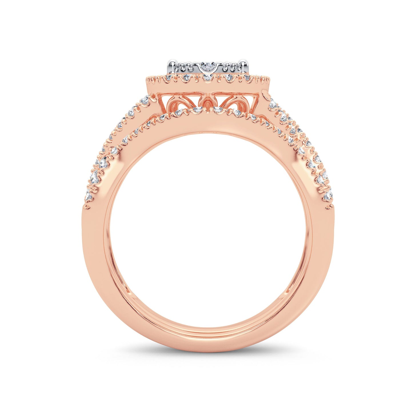 14K 1.00CT Diamond Bridal Ring