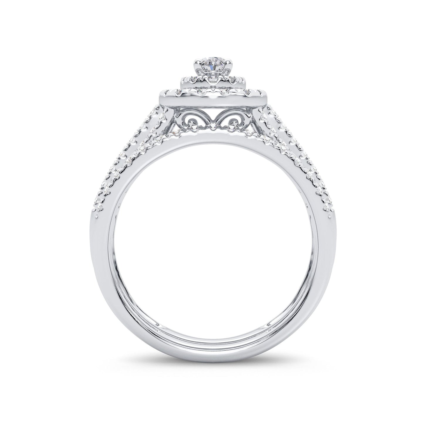 14K 1.00CT Diamond Bridal Ring
