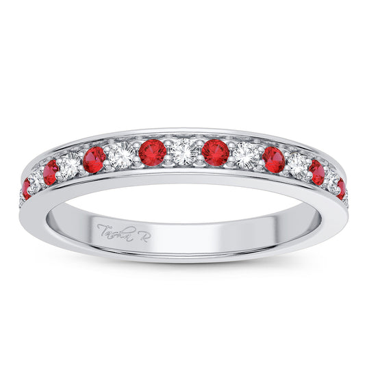 14K 0.12CT Gemstones With Diamonds Band