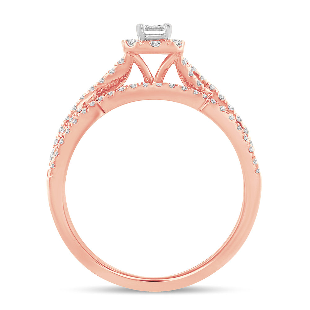 14K 0.77CT Diamond Bridal Ring