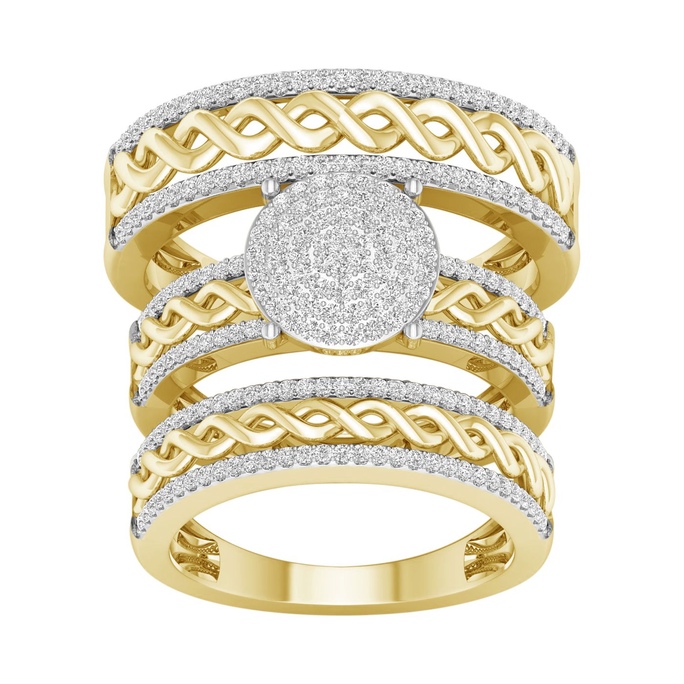 10K 0.60CT Diam Trio Set