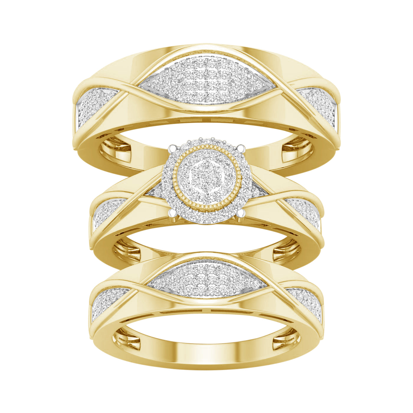 10K 0.50CT Diam Trio Set