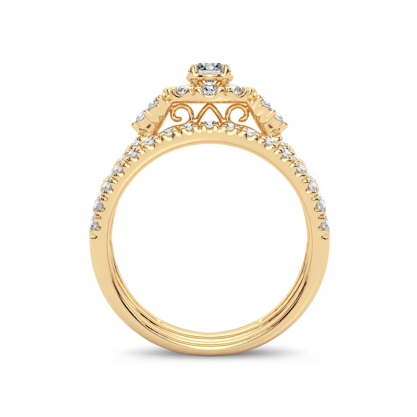 14K 1.00CT Diamond Bridal Ring