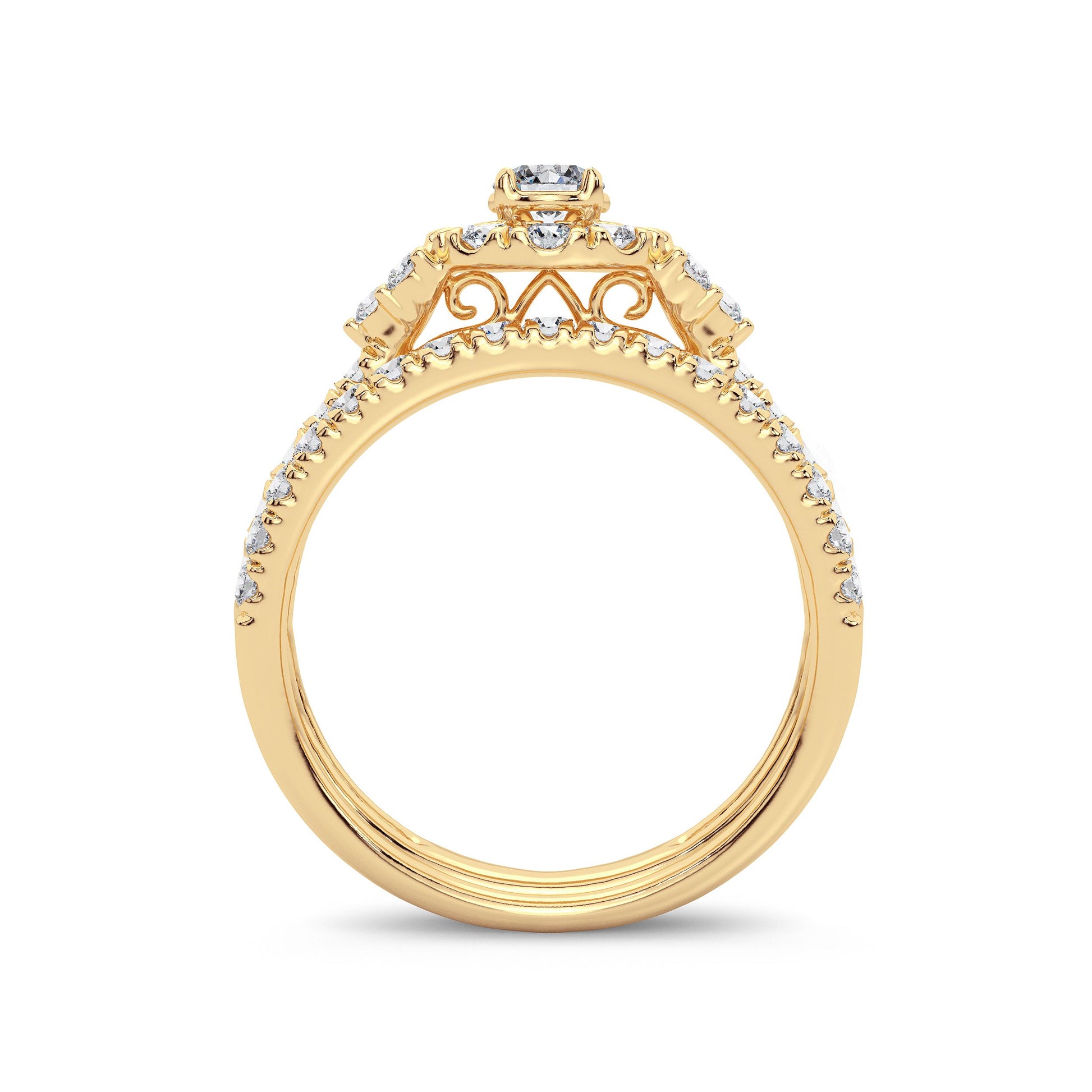 14K 1.00CT Diamond Bridal Ring
