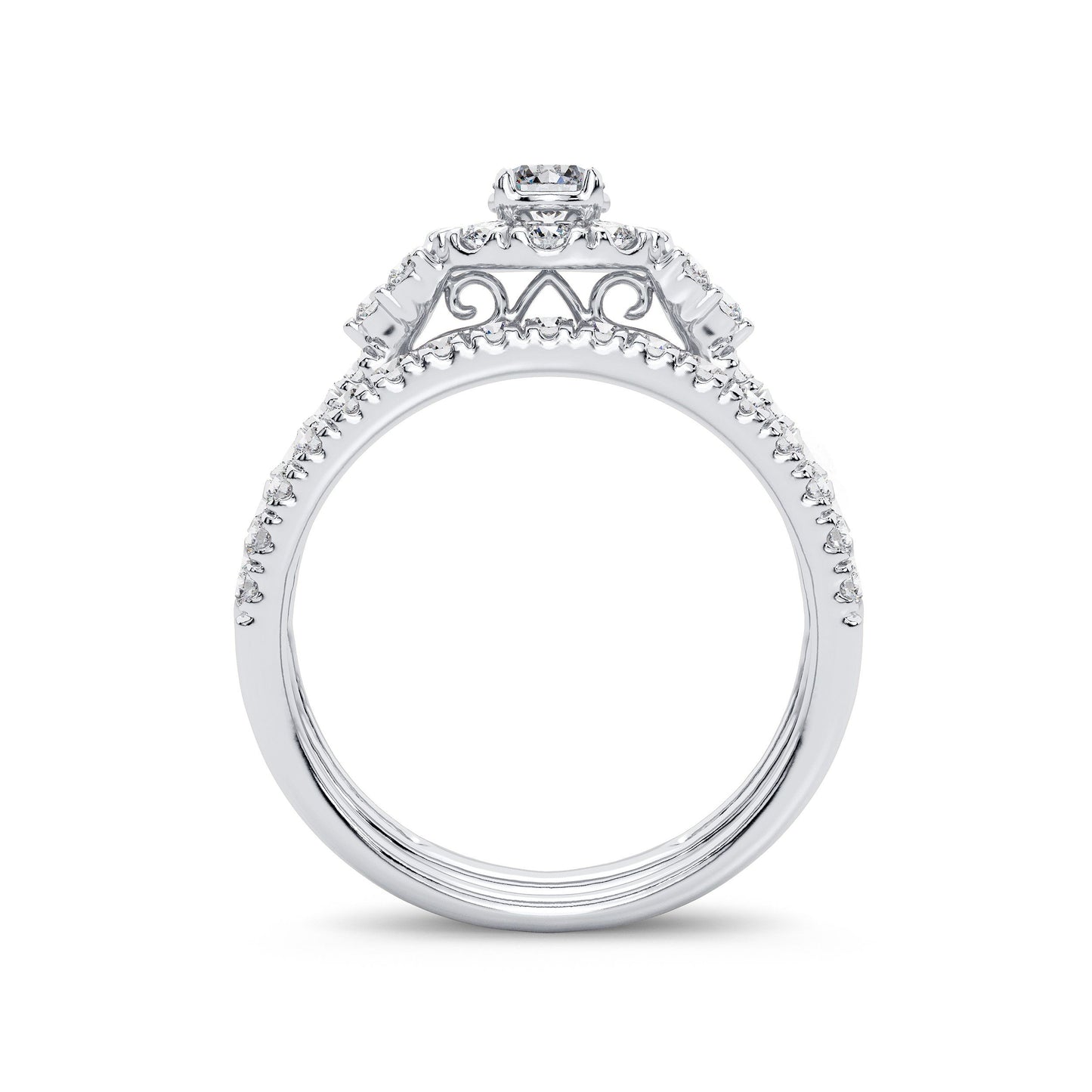 14K 1.00CT Diamond Bridal Ring
