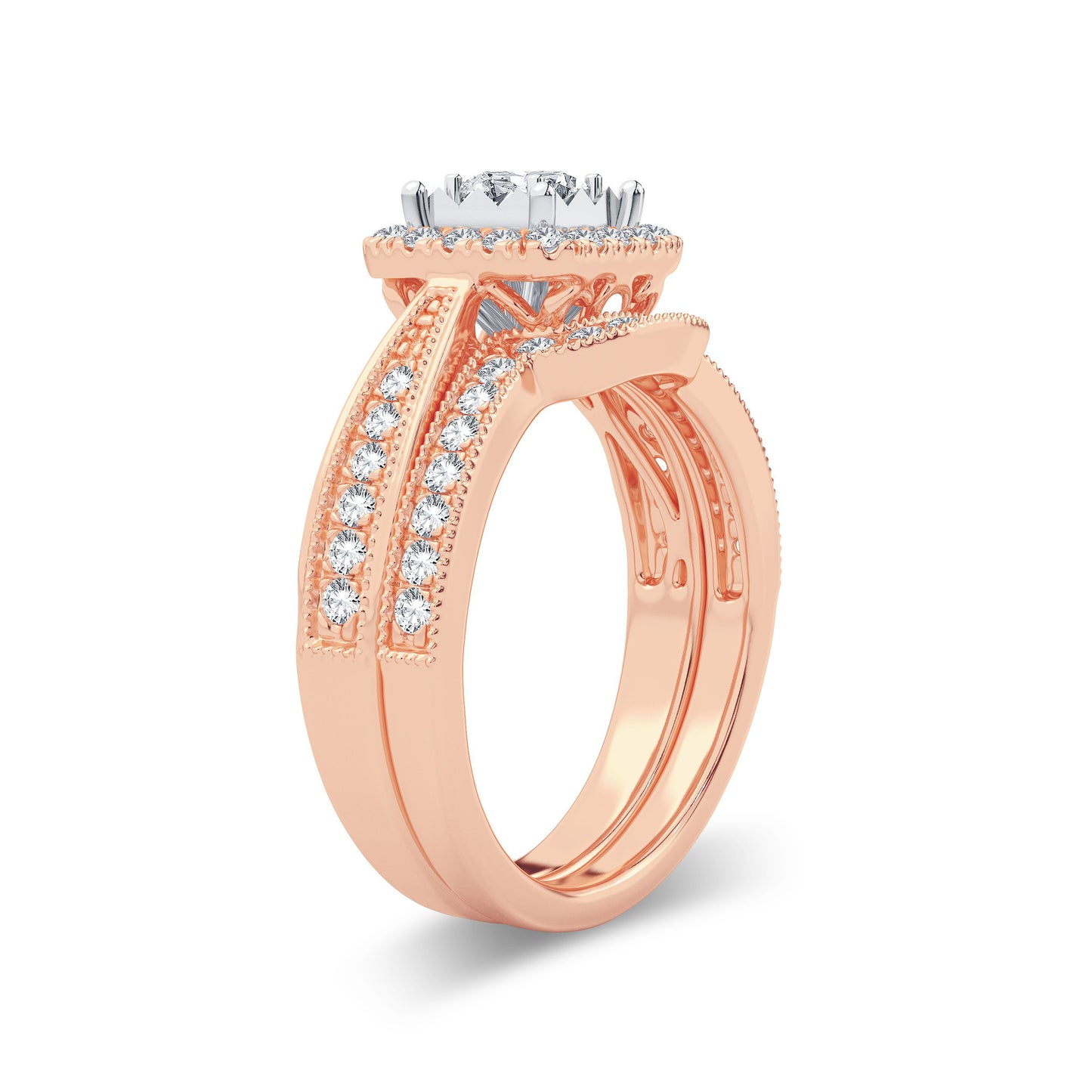 14K 0.75CT Diamond Bridal Ring