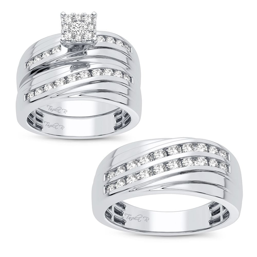 14K 1.13CT Diamond Trio Set