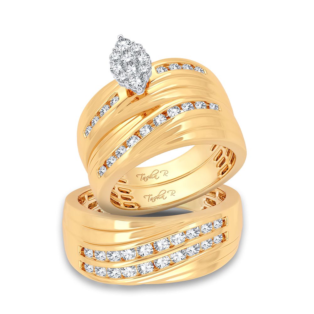 14K 1.13CT Diamond Trio Set