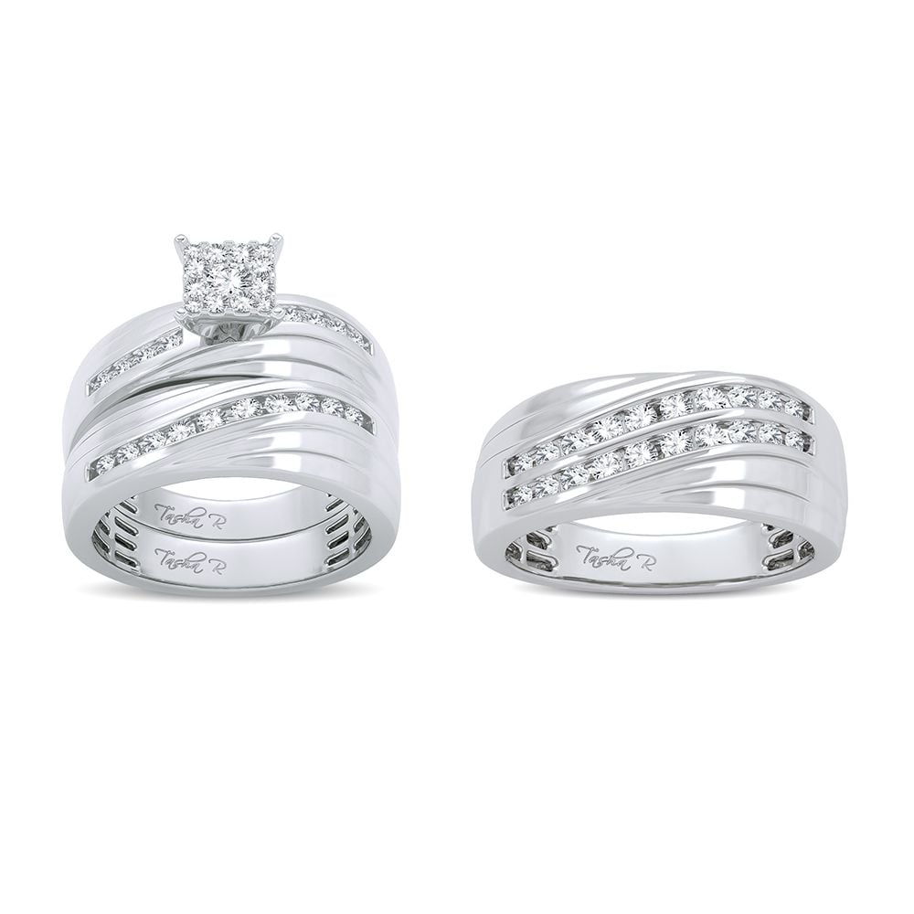 14K 1.13CT Diamond Trio Set