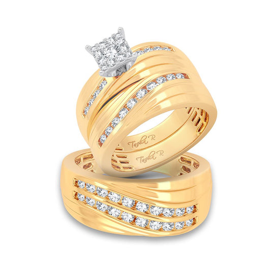 14K 1.13CT Diamond Trio Set