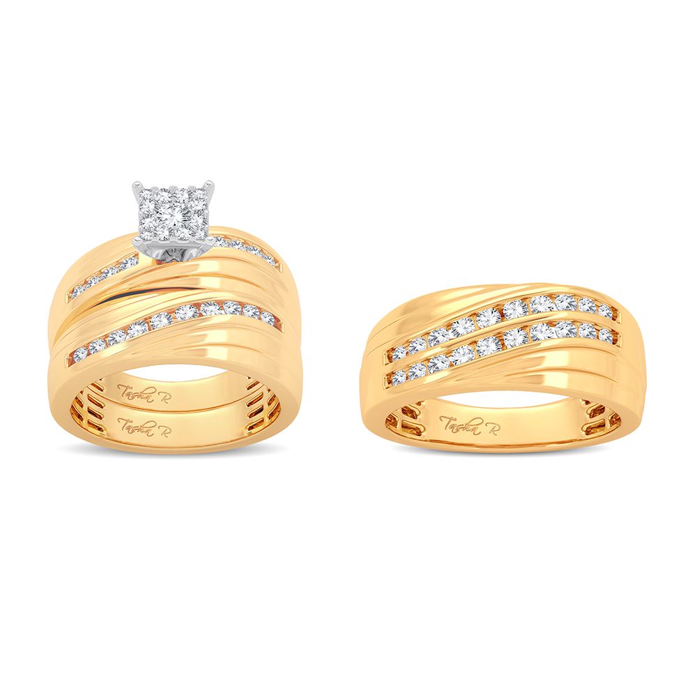14K 1.13CT Diamond Trio Set