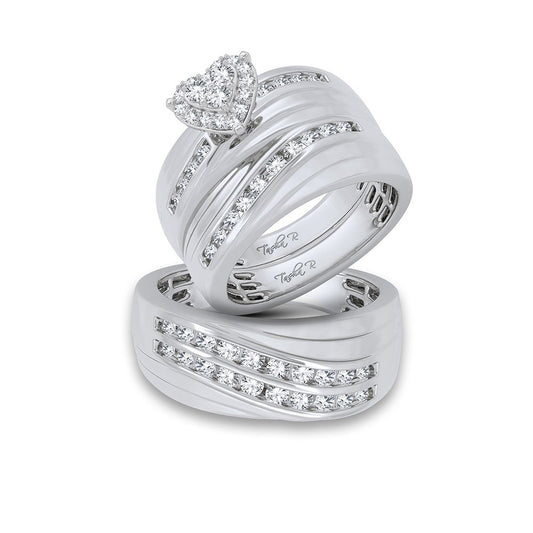 14K 1.16CT Diamond Trio Set