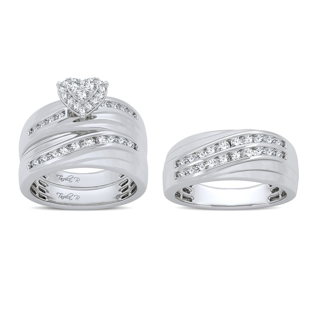 14K 1.16CT Diamond Trio Set