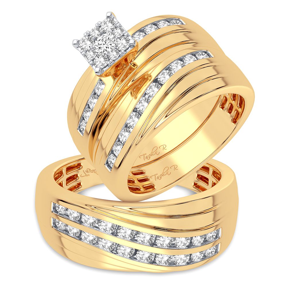 14K 1.13CT Diamond Trio Set