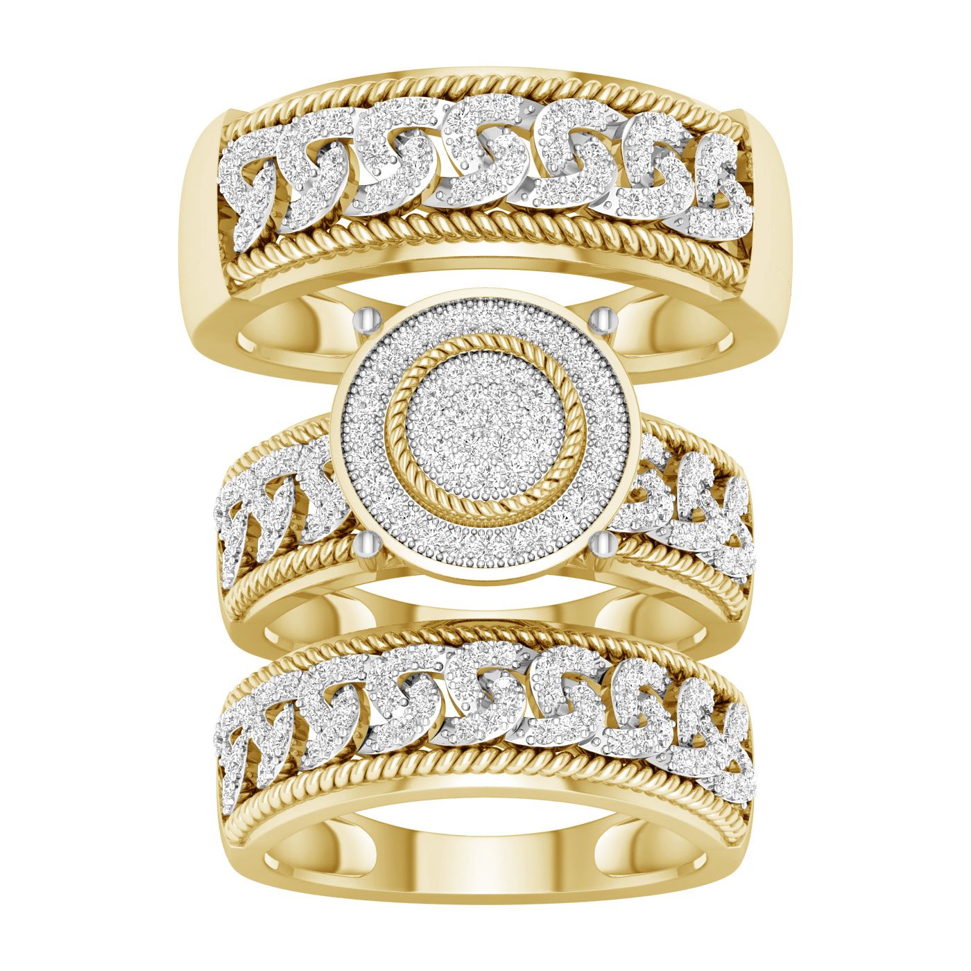 10K 0.65CT Diam Trio Set