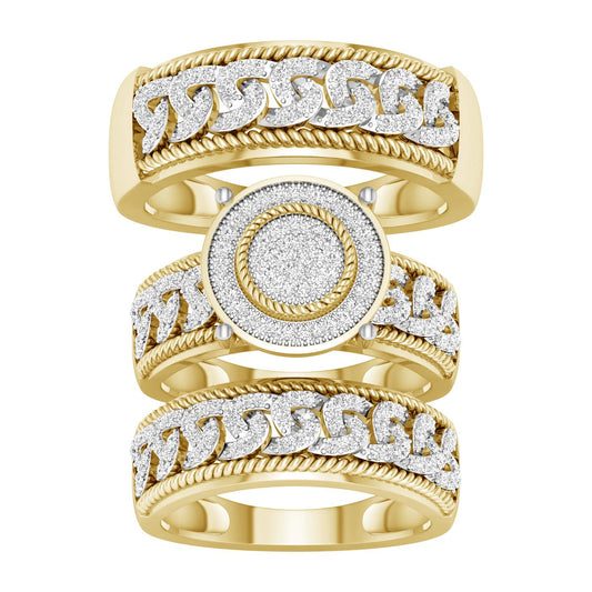 10K 0.65CT Diam Trio Set