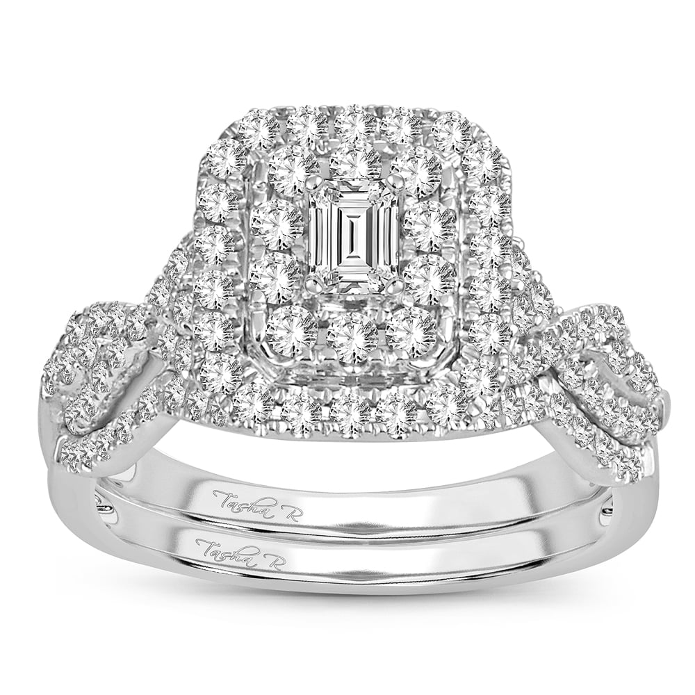 14K 1.00CT Diamond Bridal Set