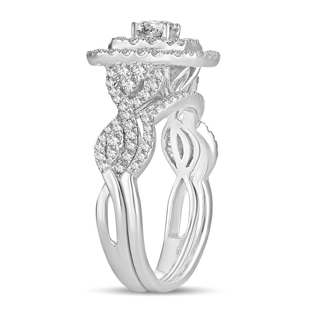 14K 1.00CT Diamond Bridal Set