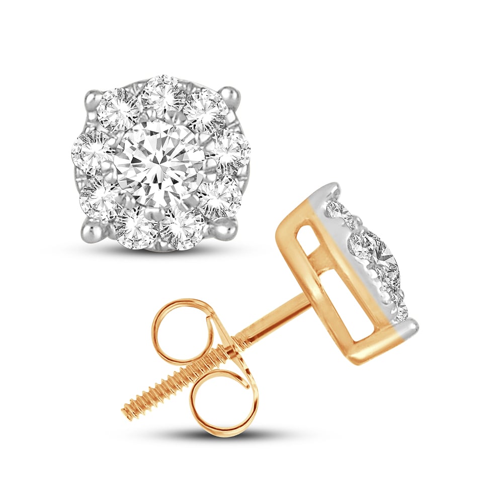 14K 0.33CT Diamond Earrnig