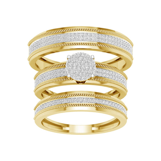 10K 0.60CT Diamond Trio Set