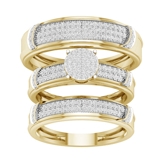 10K 0.50CT Diamond Trio Set