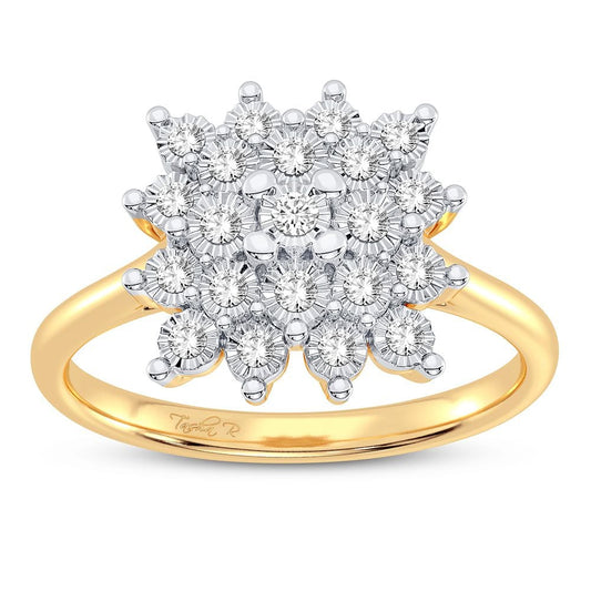 10K 0.17CT Diamond Ring