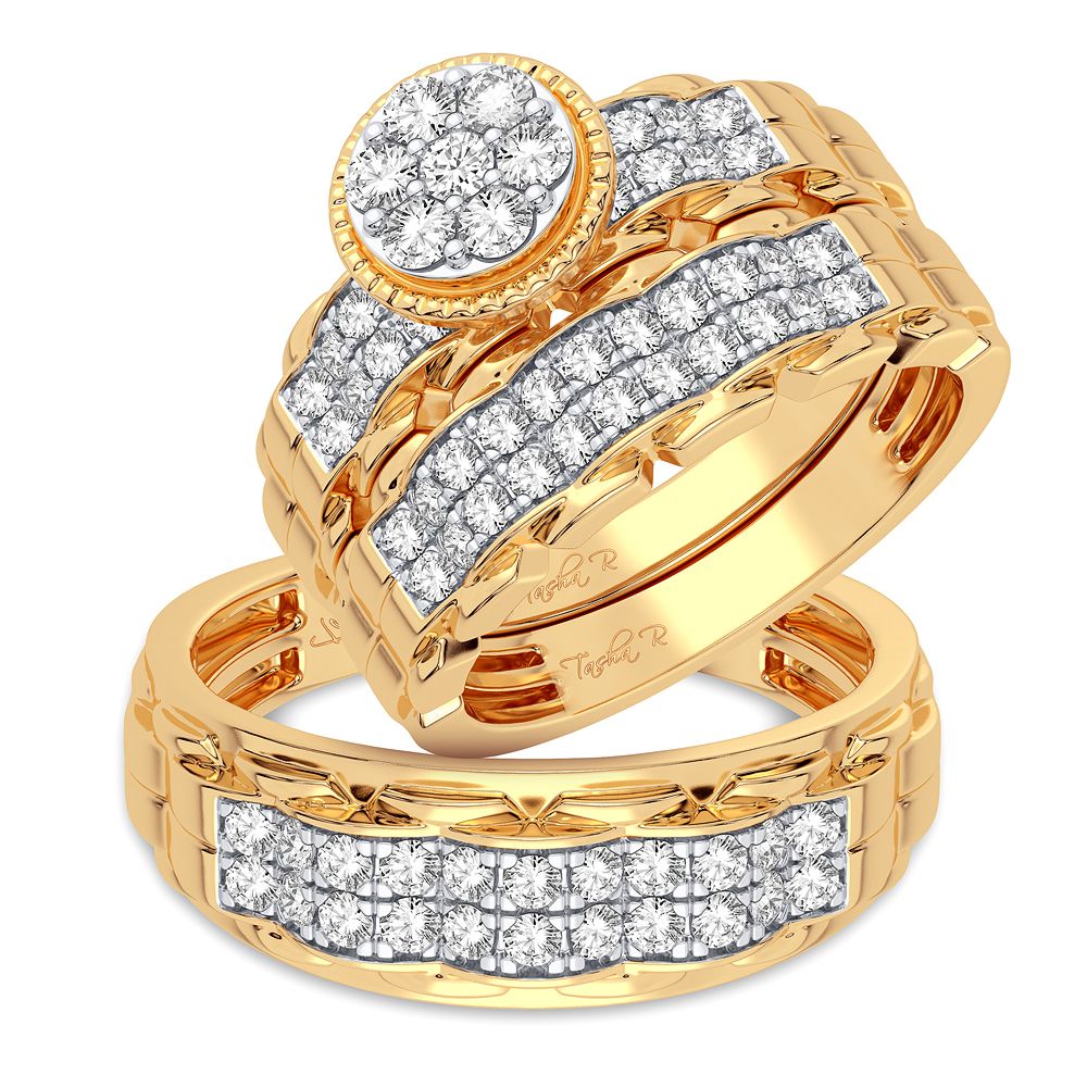 14K 1.00CT Diamond Trio Set