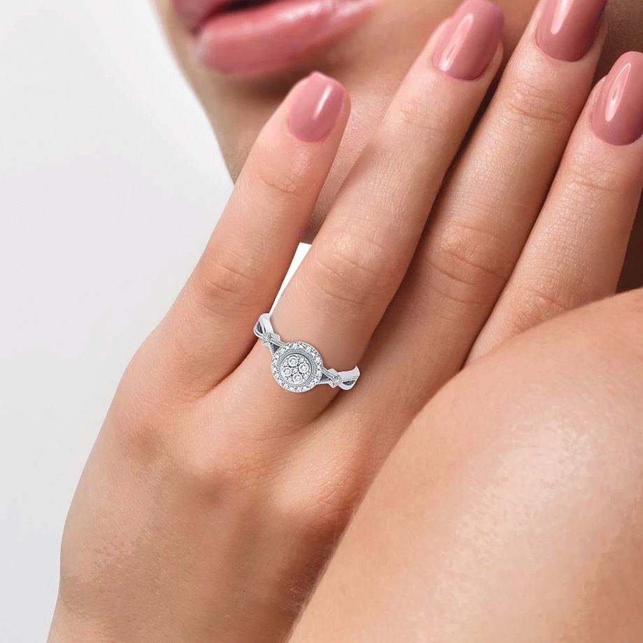 10K 0.10CT Diamond Ring
